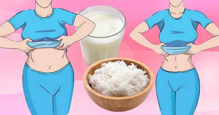 Lose weight on a kefir-rice diet